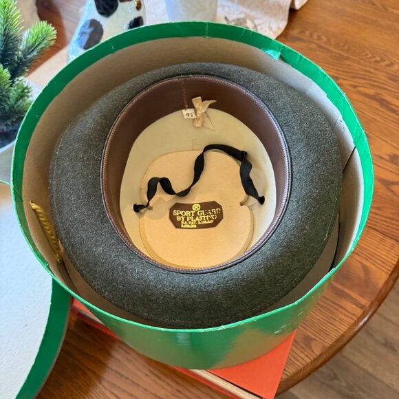 Vintage 1950's Plastino Equestrian riding hat with hat box - Picture 10 of 14